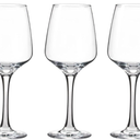 YANGNAY Stem Glasses Set of 3, 12 Oz Classic Glass with Stem, Perfect for Home, Restaurant Use, Dishwasher Safe