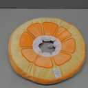ANWA Adjustable Cat Cone Collar Soft, Cute Cat Donut Collar After Surgery, Kitten Recovery Cones to Stop Licking (Large, Orange)