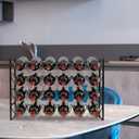 TONLEA 4 Tier Wine Rack - 3-in-1, Stackable, 24-Bottle Wine Storage Rack for Cabinet or Pantry (Dark Black, Version 3.0)