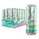 AriZona Green Tea with Ginseng and Honey - Big Can, 22 Fl Oz (Pack of 12) (EXP 05/01/28)