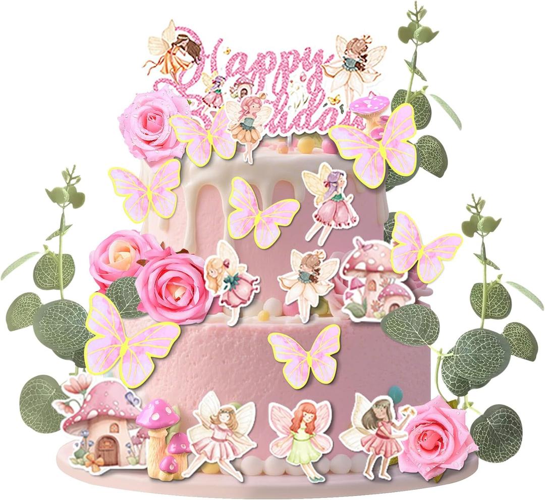 Fairy Cake Topper Fairytale Theme Party Decorations
