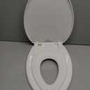 Little2Big Toilet Seat with Built-In Toddler Potty Training Seat, Slow Close, Easy to Install, Made in USA, ELONGATED, White