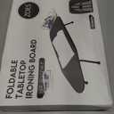 Metal Mesh Panel Tabletop Ironing Board | Foldable Iron Board | Heavy Duty Small Iron Board with Heat Resistant Cover and 100% Cotton 8mm Thicken Pad | 31.5"x11.8"x6.2" (Black/Grey)