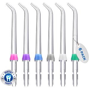 for Waterpik Replacement Heads, Replacement Tips for Waterpik Water Flosser, Suitable for Waterpik Accessories Replacement Tips, for JT-100E(6 Classic Jet Tips)