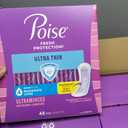 Poise Ultra Thin Incontinence Pads & Postpartum Pads for Bladder Leaks, 4 Drop Moderate Absorbency, Long Length, 192 Count (4 Packs of 48) 