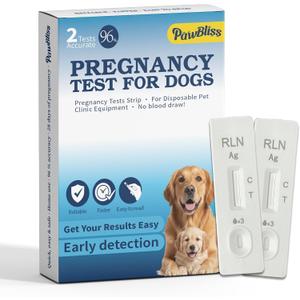 Dog Pregnancy Test Kit, Simple Home Use, Disposable Test Strips for Dogs & Cats, Harmless to Pets, Fast and Accurate Pet Pregnancy Strips, Results in Minutes