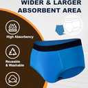 Incontinence Underwear for Men, 150ML Absorbent Washable Protective Leak Proof Reusable, Briefs 3 Pack (Multicolor01, Large)