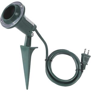 Outdoor Halloween Spotlight Floodlight with Stake Plug in, Weather Resistant, Heavy Duty for Yard, Flag, Holiday Decor, 120V, 6FT Power Cord, PAR38 Bulb Base, Green, ETL Listed