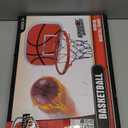 Mini Basketball Hoop Set for Kids Adults, Indoor Play Wall Mount Basketball Hoop for Door with 4 Small Replacement Toddler Basketballs, ABS Backboard Metal Rim Goal Sport Gifts for Pool Game Fun