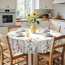 60Inch Round Tablecloth Table Cloth Waterproof Stain-Resistant Table Cover
