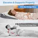 Vekkia Bed Wedge Pillow for Sleeping, 24"x24"x5.5" Pillow Wedge for Adults, 24"×24"×5.5"-Standard