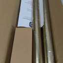 YNL Shower Curtain Rod 34-82 Inches (2.8-6.8ft) Adjustable Spring Shower Rod No Drilling, Non-Slip, Never Rust, Stainless Steel, Suitable for Bathroom Window Living room, Gold