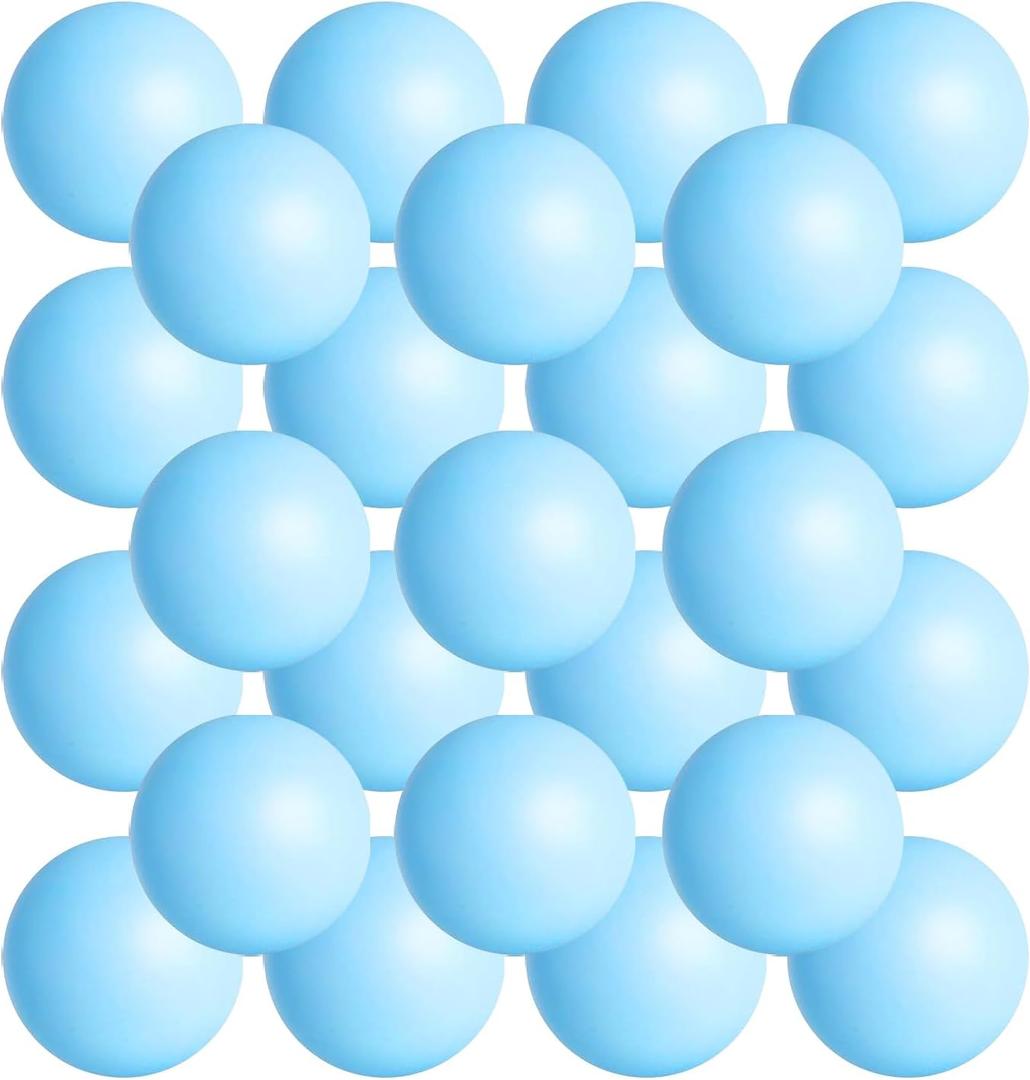 28 Pcs Balls Table Tennis Balls 40mm Color Plastic Balls Bulk Washable Small Game Balls for Party Decoration Handcrafted Art Carnival Pool Games (Light Blue)