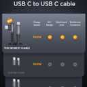 AINOPE USB C Cable 60W 2-Pack 6.6ft Nylon Braided USB C to USB C Cable Type C Charger Fast Charging Right Angle USBC Cable Charger Cord for iPhone 16 Pro Max 15 Plus Samsung S24 S23 iPad Space Gray