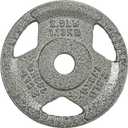 HulkFit 1 inch or 2 inch Cast Iron Weight Plate Set with Multi-Grip Handles and Enamel Coated for Barbells & Strength Training - Grey