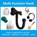 Rustic Wall Hooks Heavy Duty, Cast Iron Hooks, Dog Bone Decorative Cast Iron Wall Hooks, Vintage Hooks for Hanging Coats, Bags, Key, Towels, Hats, Clothes, Belts (Black 3 Pack)