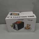 Chefman 2 Slice Toaster, 7 Shade Settings, Removable Crumb Tray, Thick Bread and Bagel Toaster with Defrost and Cancel Buttons  Black (Basic - New)