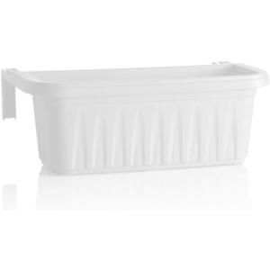 Apollo Exports International 24" Adjustable Railing Planter, White