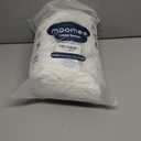 MooMee Stripes Fitted Bottom Sheet Only 100% Washed Cotton Linen Like Textured Breathable Durable Soft Comfy Deep Pocket (White Almond Milk Grey Wide Stripes, Queen)