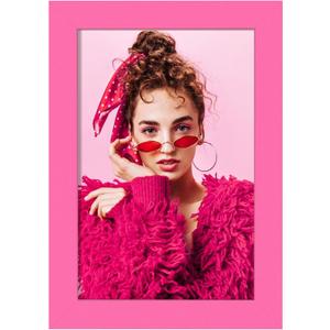 TWING 4x6 Picture Frame,Pink Picture Frames Display Pictures 3.5x5 with Mat or 4x6 Without Mat,Colored Photo Collage Frame for Table Display, Ideal Gift to Family and Friends,1 Pack