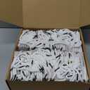 Honoson 100 Pcs Thicken White Mini Gift Bags with Handles, 3.9 x 4.7 x 2.4 Inch Small Paper Goodie Shopping Bags for Small Business Party Wedding Gift Wrap Valentine