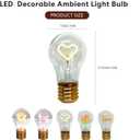 Love Cordless Lightbulb, Warm Light Only, Rechargeable USB-C Table Lamp, PC Moon Light for Bedroom, Home Decor Night Light, Gifts for Mother's Day, Mom, Wife, Husband, Family, Friends etc