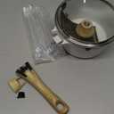 SENSARTE White Ceramic Nonstick Saucepan with Lid 1.5 Quarts, Small Cooking Pot with Stay Cool Handle, Induction Compatible Saucepot, White Granite Coating, Free of Intentionally Added PTFE/PFOA/PFAS