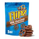 Flipz Milk Chocolate Covered Pretzels (5oz, Pack of 6), Perfect Sweet, Salty, & Crunchy Snack For Adults And Kids