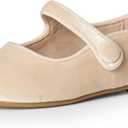 Amazon Essentials x Sofia Grainge Toddler Girls' Mary Jane Ballet Flat Shoes (Taupe) Size 5 