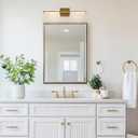 24 Inch Brass Gold LED Bar Bathroom Vanity Light,360 Rotatable Vanity Light Fixtures with Pull Chain Over Mirror,4000K Modern Bathroom Sconces Wall Lighting Picture Light