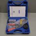 Orion Motor Tech Brake Bleeder Kit with Hand Vacuum Pump and Adapters, Brake Bleeding Kit for Brake Fluid Power Steering Fluid More, Vacuum Brake Bleeder Pump with Pressure Gauge (Blue)