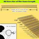 100 Pack Double Loop Wire Binding Spines, 34 Loops YolieraArt 1/4 Inch Spiral Binding Coils for Letter Size,Metal Bindings for Notebook Binder Machine (20 Sheet Capacity, 3:1 Pitch Twin Combs, White)