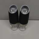 XinXu Gravity Electric Pepper and Salt Grinder Set, Adjustable Coarseness, with LED Light, One Hand Automatic Operation (Set/Black X)