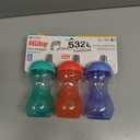 Nuby Mini Holder Non Spill Baby Sippy Cups Soft Mouth - (Pack of 3) 6oz - 6+ Months - Red/Blue/Green
