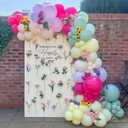 154Pcs Spring Wildflower Balloons Arch Garland Kit, Pastel Color Balloons for Flower Dasiy Floral Birthday Butterfly Tea Party Garden Baby Shower Decorations