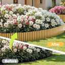 Jollybower 8x39IN Natural Bamboo Edging, Bamboo Garden Border Edging, Outdoor Landscape Edging for Decorative Garden, Patio Flower Garden Bed, Lawn, Yard, Pool Fences1Pc with 3 Short Poles