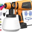 Paint Sprayer, Power Electric Spray Paint Gun 1000ml Capacity Container, 5 Nozzles and 3 Patterns for House Home Furniture Cabinets Fence Door Chairs Paint Sprayer for House Paintin