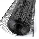 Black Hardware Cloth 1/2 in 48 in x 50.1 ft 19 Gauge - Chicken Wire Fencing, PVC Vinyl Coated Hardware Cloth, Mesh Garden Fencing Welded Wire Mesh Roll & Wire Cloth Gopher Wire