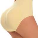 Womens Shapewear Butt Lifter Padded Control Panties Body Shaper Brief (Large-X-Large, Beige)