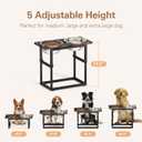 Zarler Elevated Dog Bowls for X-Large and Large Breed, 5 Adjustable Heights from 8.2'' - 17.3'', 2 Stainless Steel Bowls, 8.2'',11.8'',13.7'',15.7'',17.3'' Raised Dogs Food Bowl Stand