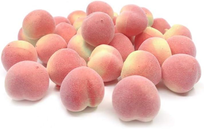 Mini Artificial Peach Fake Peach Fruit Small Simulation Lifelike for Home Cabinet Table Party Decoration Photography Prop, 20 Pcs
