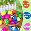200 Pack 3 Inch Large Fillable Plastic Easter Eggs Bulk Include 6 Surprise Golden Eggs, Bright Color Empty Easter Eggs for Easter Hunts, Basket Stuffers Fillers, Easter Party Favors Classroom Prize