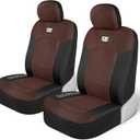 CAT MeshFlex Universal Front Seat Covers for Trucks, Cars, & SUV - Brown | Airbag Compatible Interior Protection for Trucks, Suv, and Cars (2) Front Seat Protectors Automotive and Truck Accessories