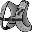 PACEARTH Weighted Vest, 6lb Weight Vest with Reflective Stripe, Body Weight Vests for Women, Men, Weight Loss Workout, Strength Training, Running, Walking, Jogging (Gray)