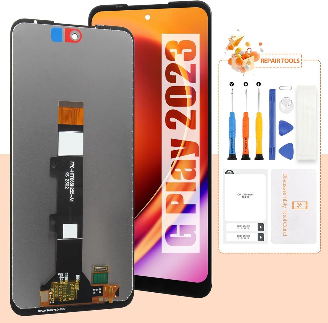 Screen for Motorola Moto G Play 2023 Screen Replacement for Moto XT2271 LCD Screen XT2271-5,XT2271DL Touch Display Digitizer Assembly Repair PartsBlack