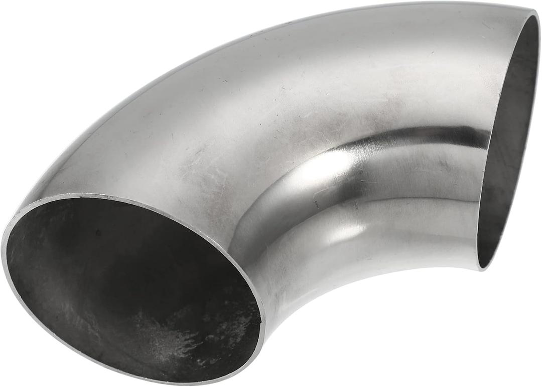 X AUTOHAUX 1pcs OD 2.75 Inch 90 Degree 1.5mm Thickness Mandrel Bend Elbow SS304 Stainless Steel Bend Tube Exhaust Elbow Pipe for Car Modified Exhaust System