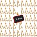 70 Pack 6.3" Mini Wooden Easel for Painting, A-Frame Tabletop Art Display Easel, for Craft Projects, Weddings, Parties, Versatile Canvas Holder for Small Canvases, Business Cards, Signs, Photos