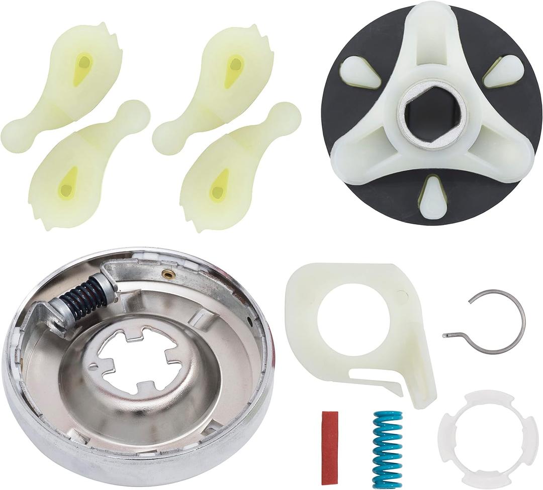 BlueStars 285785 Washer Clutch Assembly Kit & 285753A Motor Coupling & 4pcs 80040 Agitator Dogs Replacement Part  Compatible with Whirlpool Kenmore Washers  Replaces 285331 3351342 3946794 3951311