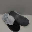 NineCiFun Women's and Men's Suede House Slippers Slip on Fuzzy Slippers with Faux Fur Lining Indoor Outdoor Home Shoes with No-slip Sole, Size 38-39