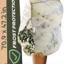 Plant Covers Freeze Protection 47"x71" - Winter Blanket with Drawstring & Zipper - Extra Thick & Durable Frost Cloth - Perfect for Shrubs Outdoor Potted Plants & Fruit Trees